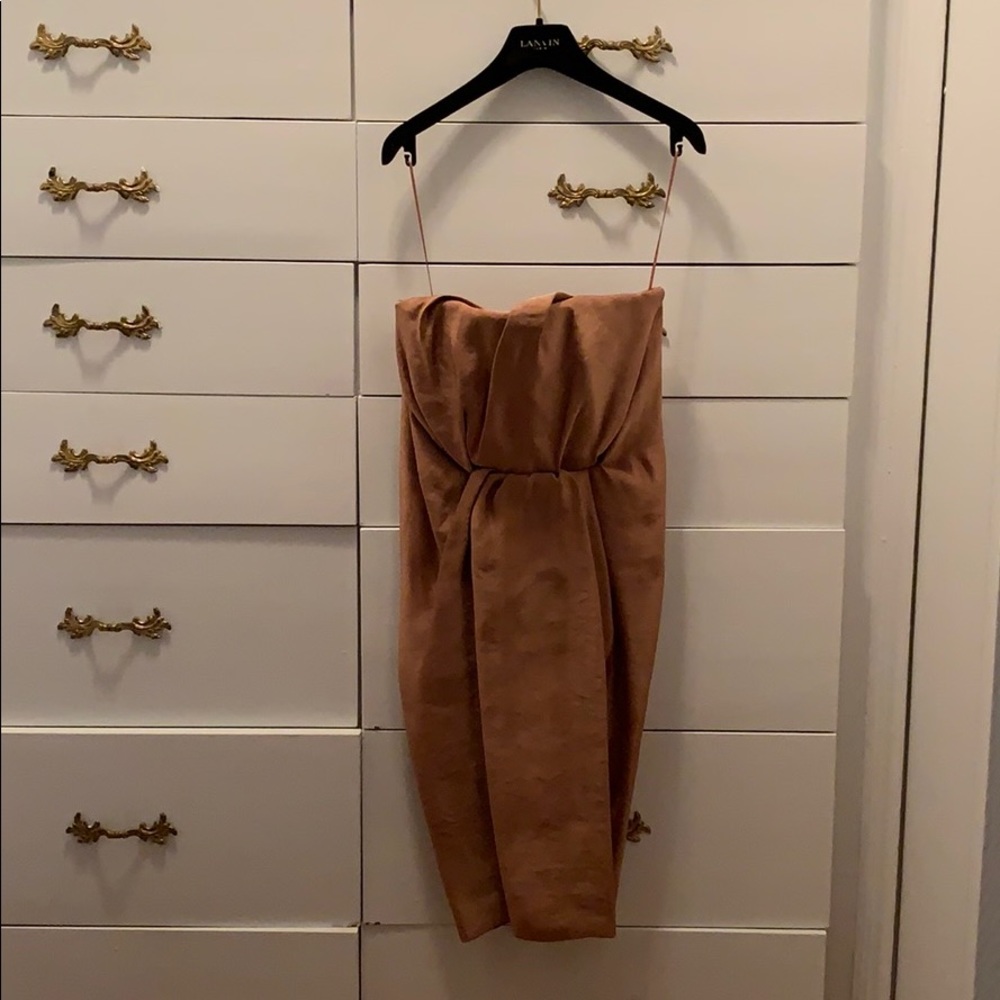 BNWT Lanvin Rose Gold/Blush Colour Strapless Dress